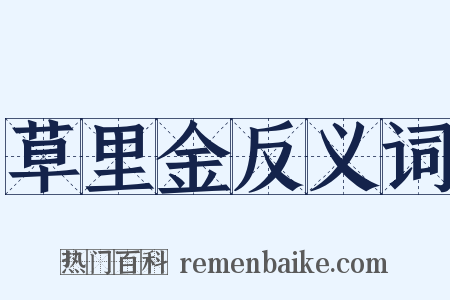 草里金反义词是什么意思的图片